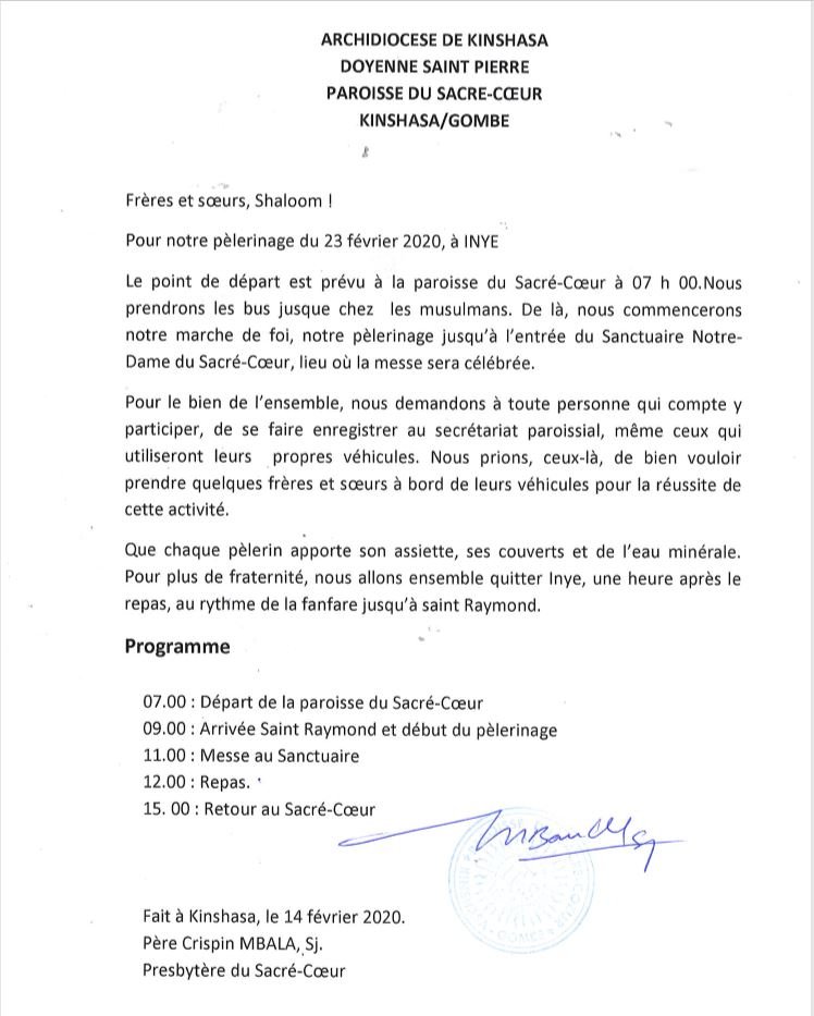 communiqué pour INYE
