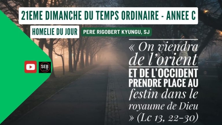 21ème dimanche TO - Annéec C